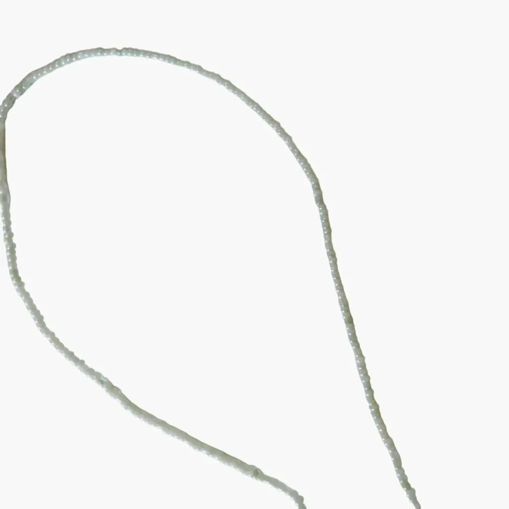 Handcrafted Beaded Eyeglass Holder Necklace Green Beads Grannycore
